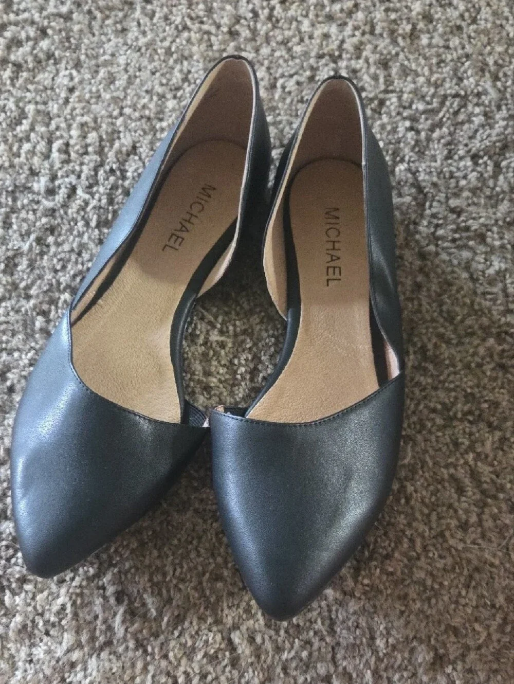 Michaels Black Pointed-Toe D'Orsay Flats